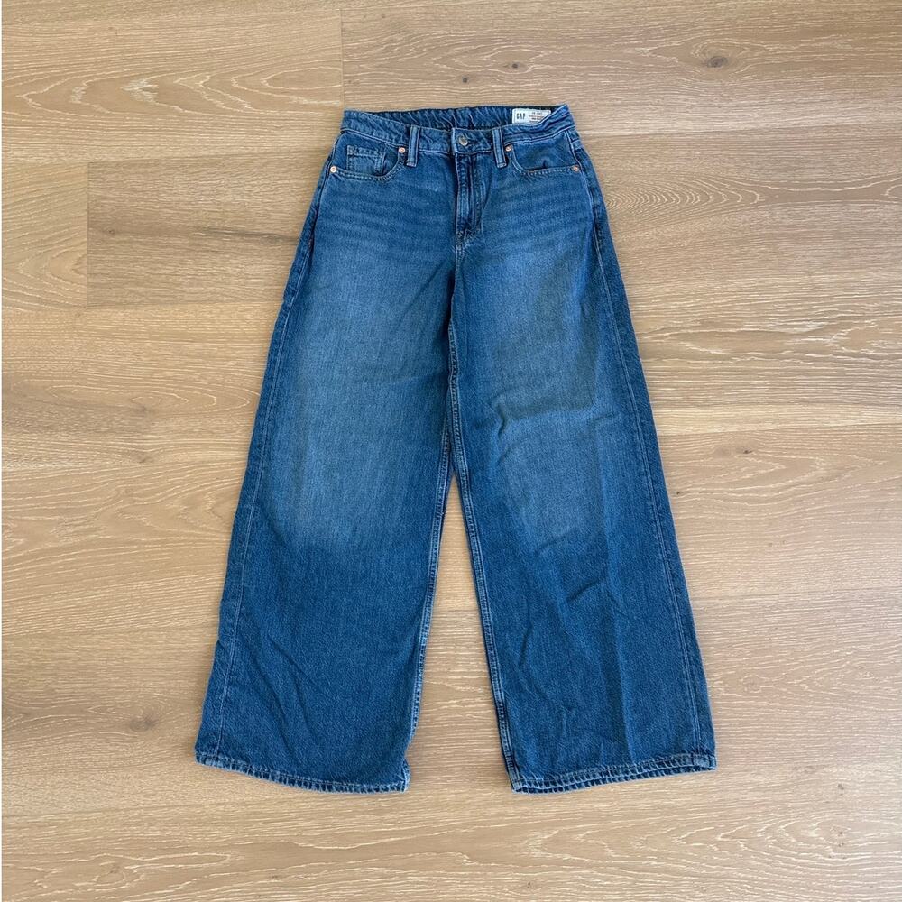 GAP Jeans Curvy Baggy Mid Rise Size 25 Blue